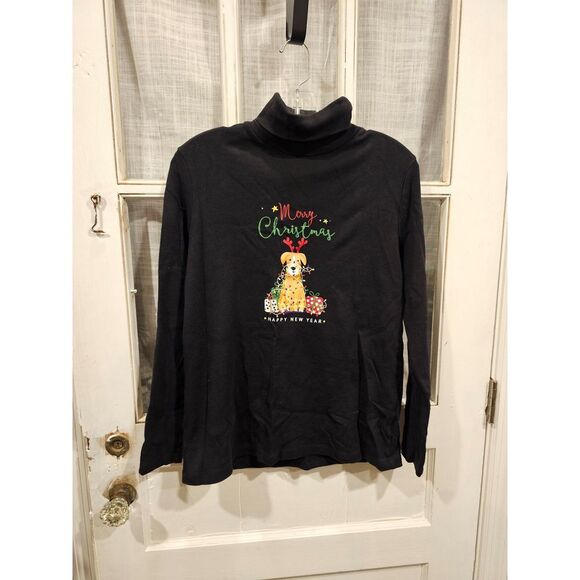 Merry Christmas Happy‎ New Year Dog Turtleneck - Picture 2 of 4